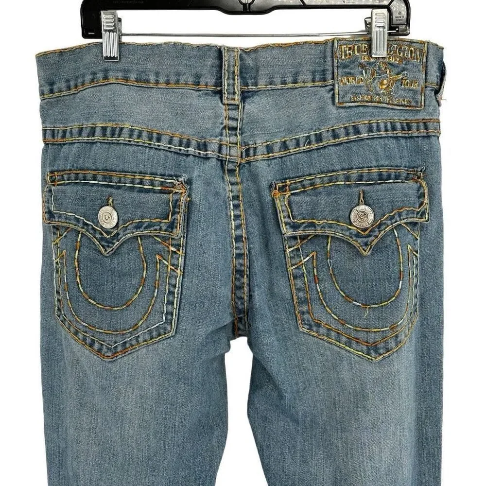 True Religion Limited Edition 0001-1205 Lightwash Straight Leg Jeans Men Size 38